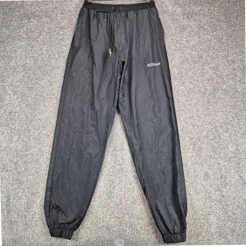 BOXRAW Hagler Sauna Suit Pants Men Large Black Training Weight Cut Joggers